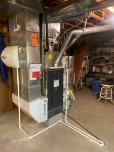 oil furnace in basement