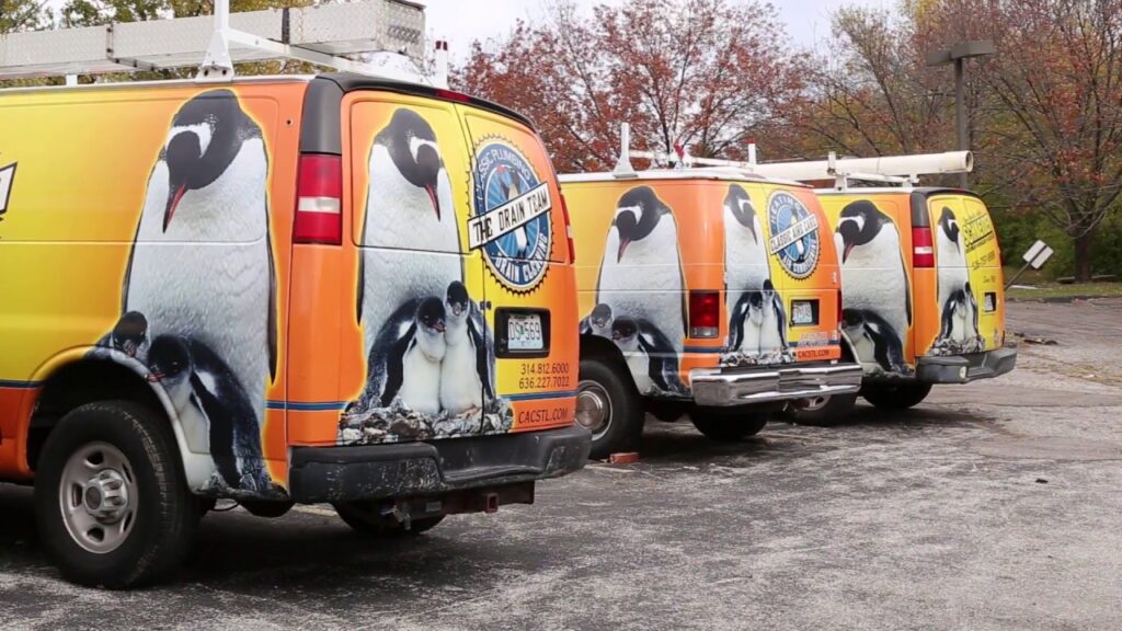 Classic Aire Care work vans for plumbing services in St. Louis